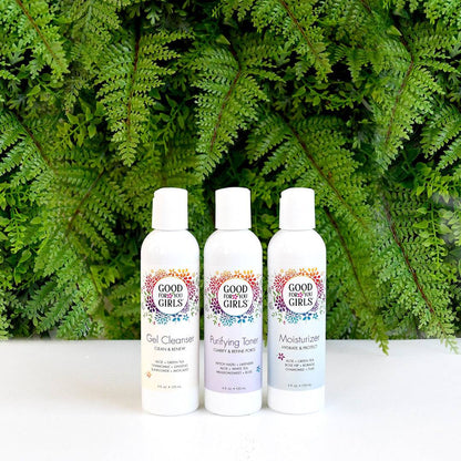 Cleanser, Toner, and Moisturizer Skincare Trio