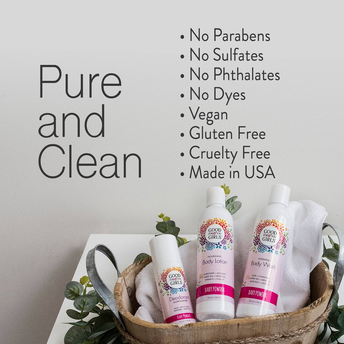 3-Piece Body Care Gift Set, Powder Scent